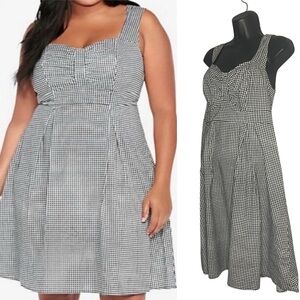 Retro Chic by Torrid Black & White Gingham Dress